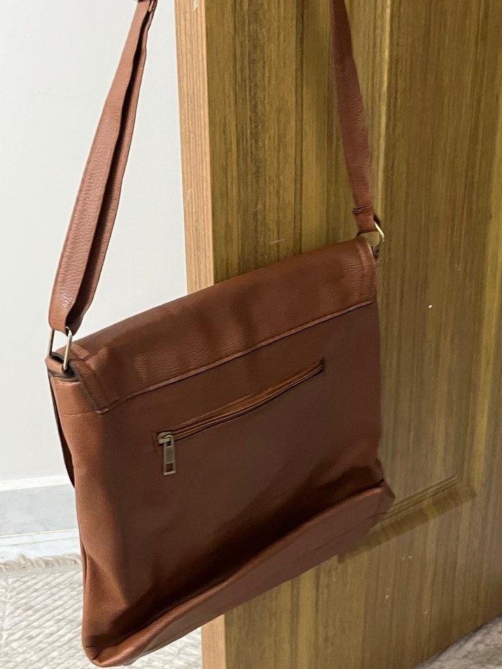 Kahverengi Deri Kadın Çanta - Görsel 3