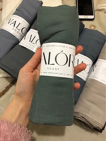 Çiğ badem ve füme valor scarf pamuk kraş şal