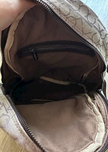 Beden kahverengi Renk Calvin Klein Kahverengi Deri Sırt Çantası
