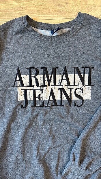 Armani Jeans Fermuar detaylı arkası uzun sweatshirt