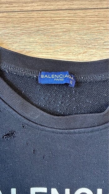 xl Beden Balenciaga yırtık detaylı sweatshirt