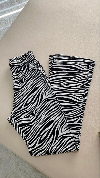 Zebra desen lastikli tayt
