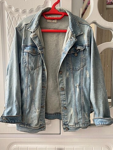 mavi oversize kot ceket