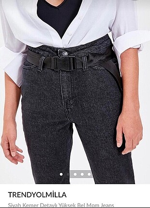 siyah yüksek bel mom jeans