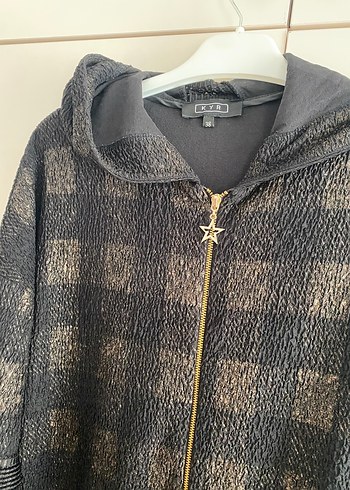 Kapüşonlu Siyah Uzun Ceket - Görsel 3