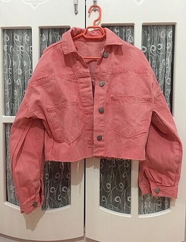 Pembe kot ceket