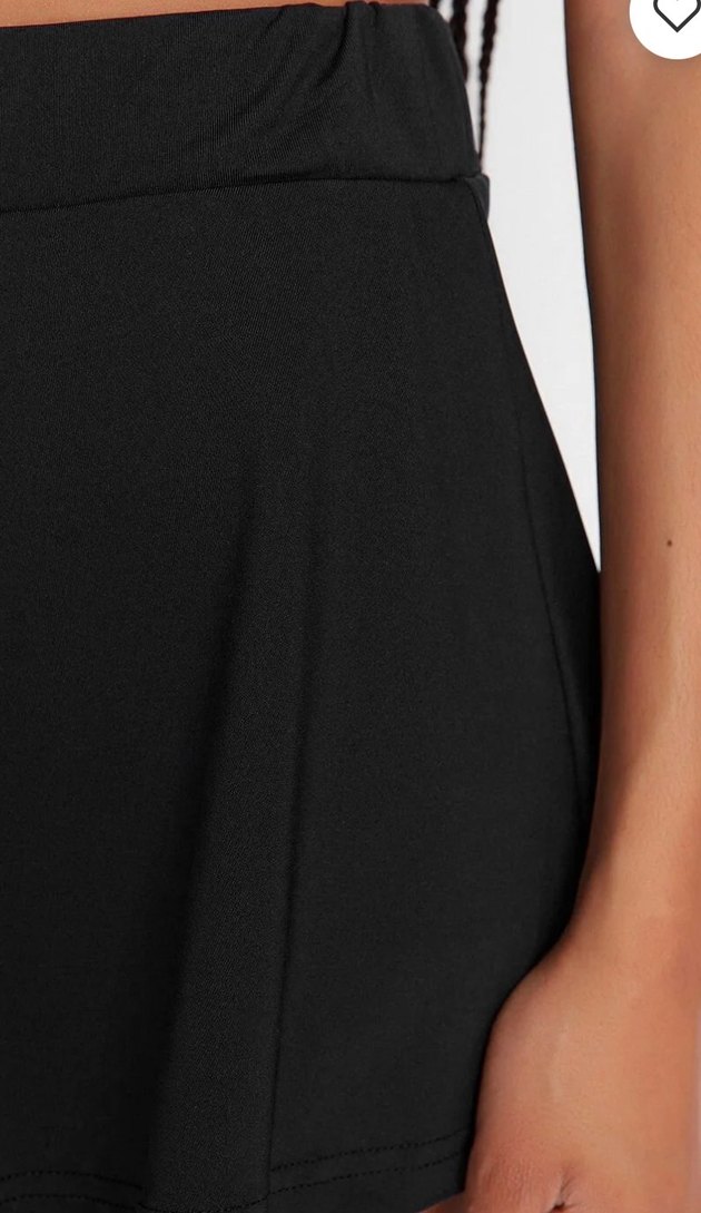 Siyah Mini Spor Şort Etek - Görsel 4