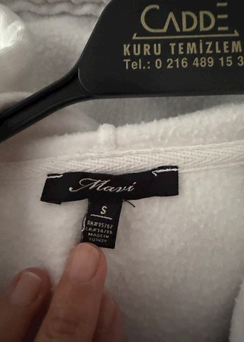 Mavi Jeans Kadın Beyaz Kapüşonlu Sweatshirt - Görsel 3