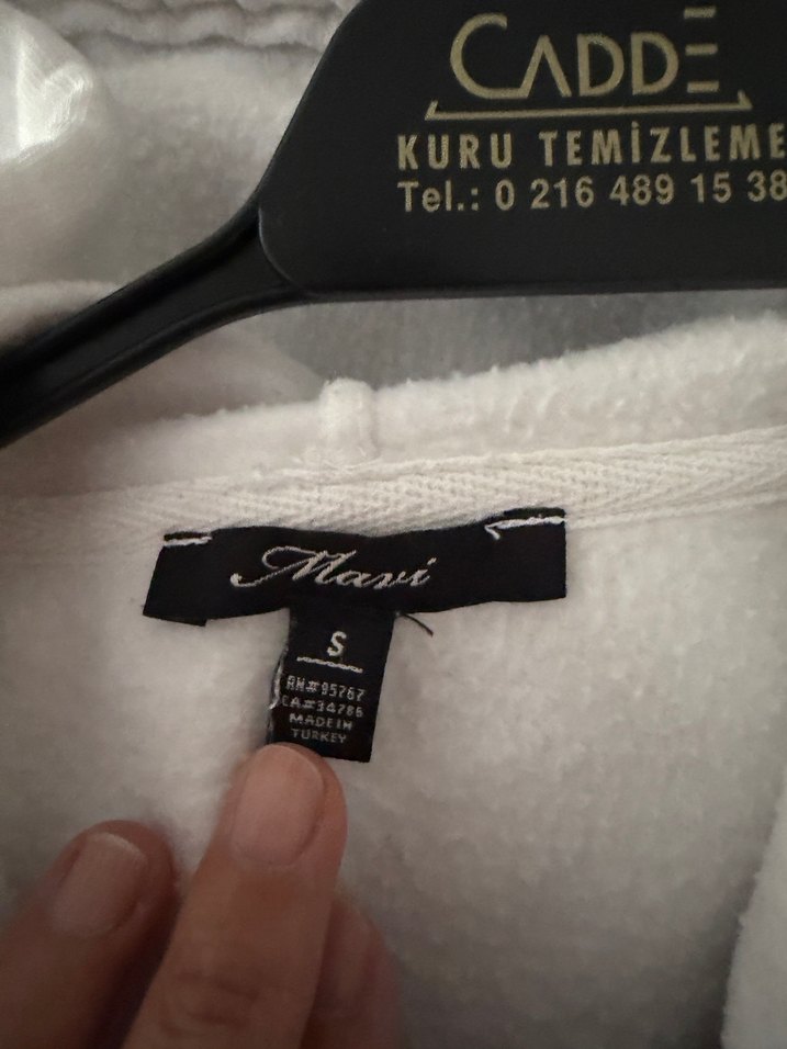 Mavi Jeans Kadın Beyaz Kapüşonlu Sweatshirt - Görsel 3