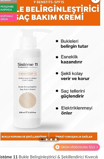 Bukle belirginleştirici saç şekillendirici
