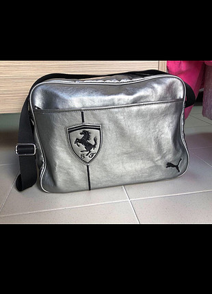 Puma askılı gri çanta