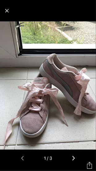 Puma pembe süet spor ayakkabı