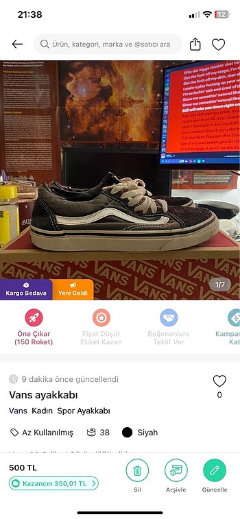 Vans ayakkabı
