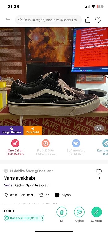 Vans ayakkabı