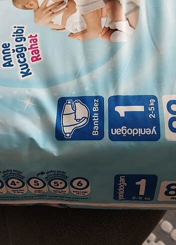 1 Beden: 2-5 kg Beden Molfix 1 numara yenidoğan bez