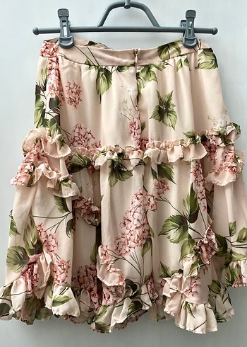 Çiçekli Volanlı Etek - Görsel 2