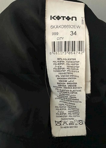 Koton Deri Detaylı Siyah Kaban - Görsel 3