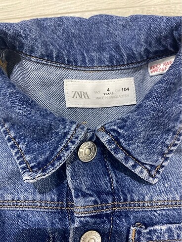 4 Yaş Beden Zara denim elbise çocuk