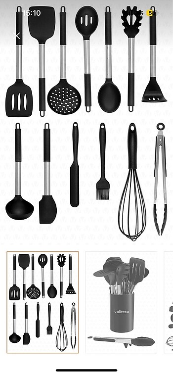 Valetta yapışmaz silikon spatula seti