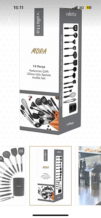 Beden siyah Renk Valetta yapışmaz silikon spatula seti