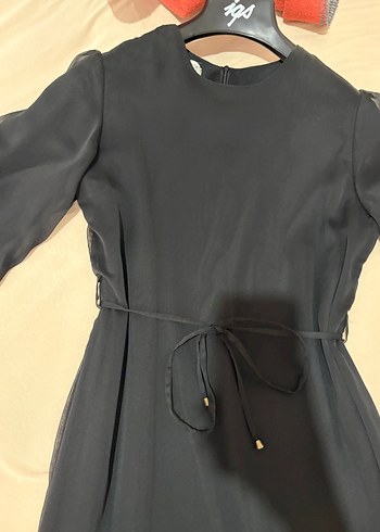 Siyah Uzun Kadın Elbise - Görsel 5