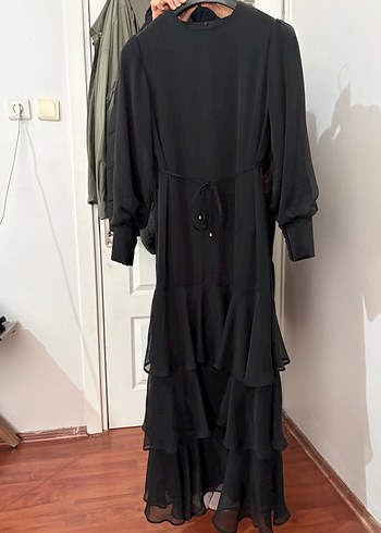 Siyah Uzun Kadın Elbise - Görsel 2