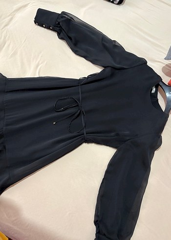 Siyah Uzun Kadın Elbise - Görsel 3