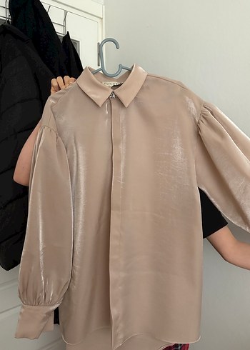 Pudra pembesi şık gömlek - Görsel 7