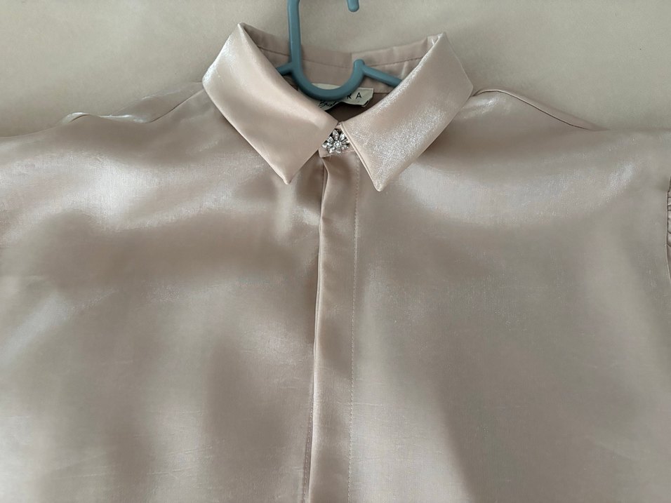 Pudra pembesi şık gömlek - Görsel 4