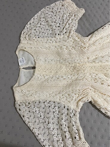 Zara Dantelli Elbise - Görsel 8