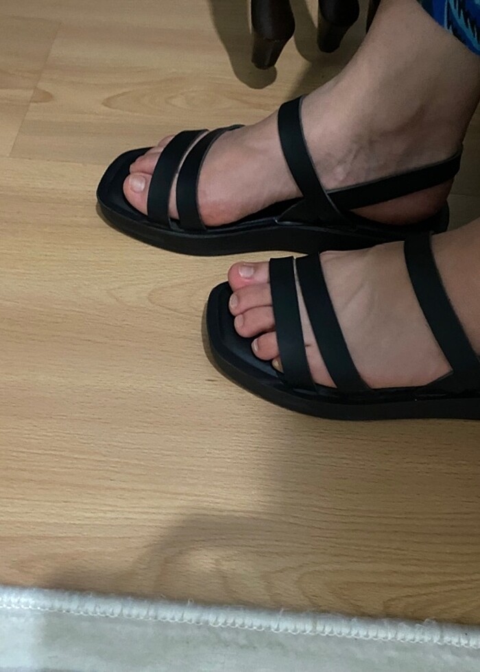 Siyah Sandalet - Görsel 5