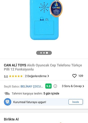 Oyuncak ,sesli cep telefonu.