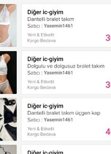 85 beden 3 adet takım