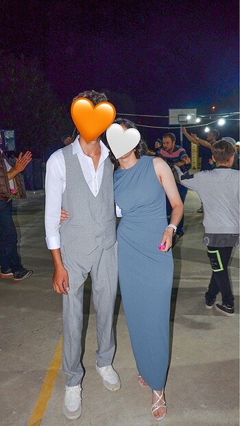 Zara Zara drape detaylı pudra mavisi midi elbise