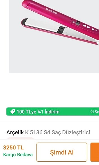 Beden Renk Arçelik Saç Düzleştirici
