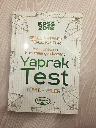 KPSS 2018 Genel Yetenek/ Genel Kültür