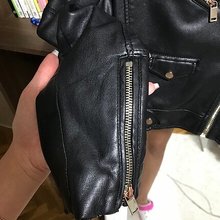 xs Beden siyah Renk deri ceket