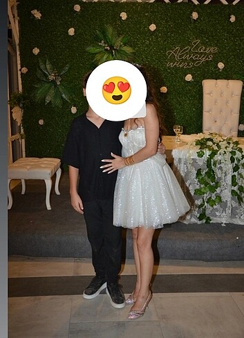 s Beden beyaz Renk Gelinlik ve After party kıyafeti 