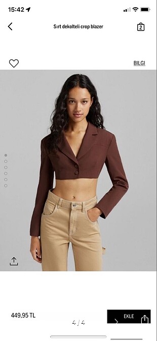 Bershka blazer crop