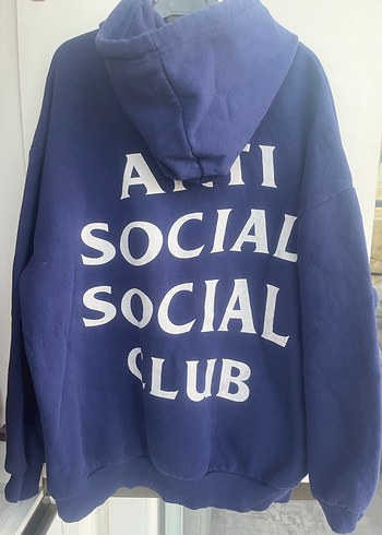 Kapüşonlu Mavi Baskılı Kadın Sweatshirt