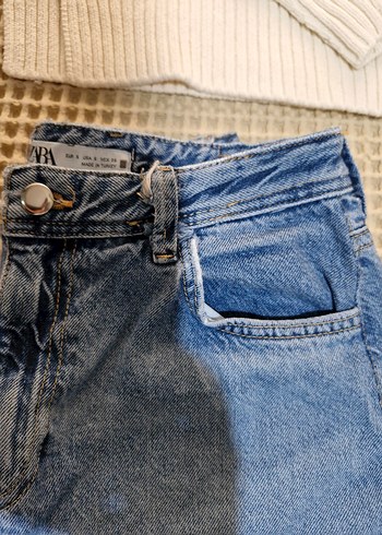 Çizgili Triko ve Midi Kot Etek Kombini - Görsel 4