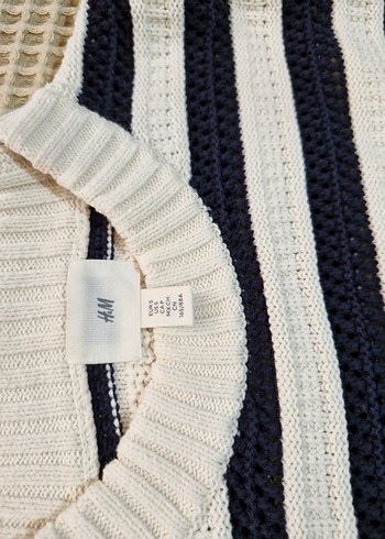 Çizgili Triko ve Midi Kot Etek Kombini - Görsel 10