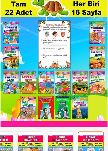 1. Sınıf 22'li Hikaye Seti, Her Kitap 16 Sayfa - Görsel 4