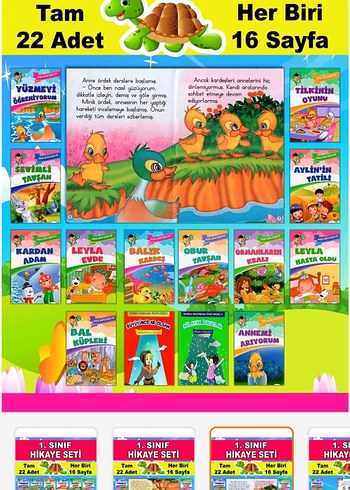 1. Sınıf 22'li Hikaye Seti, Her Kitap 16 Sayfa - Görsel 3