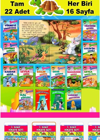1. Sınıf 22'li Hikaye Seti, Her Kitap 16 Sayfa - Görsel 2
