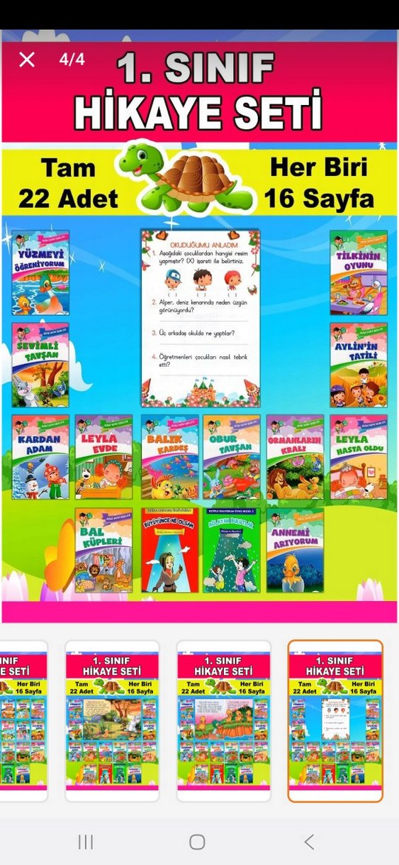 1. Sınıf 22'li Hikaye Seti, Her Kitap 16 Sayfa - Görsel 4