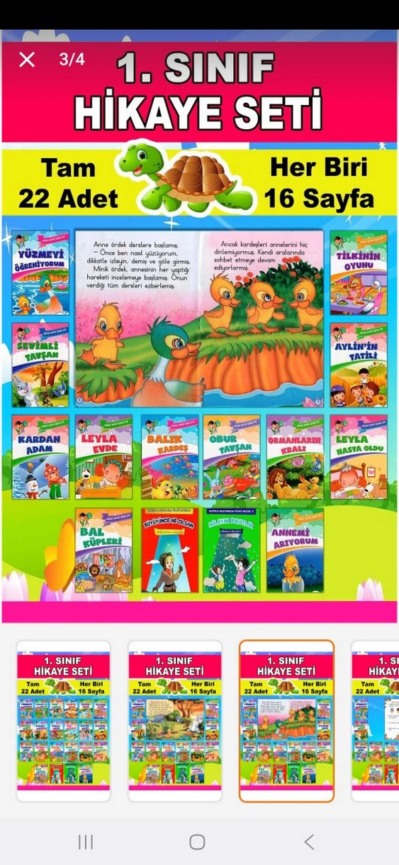 1. Sınıf 22'li Hikaye Seti, Her Kitap 16 Sayfa - Görsel 3