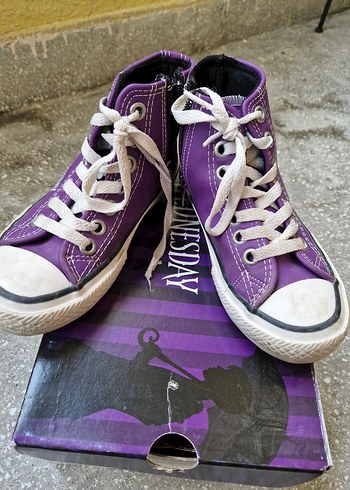 Mor  Bağcıklı Spor Ayakkabı #convers #flo - Görsel 3