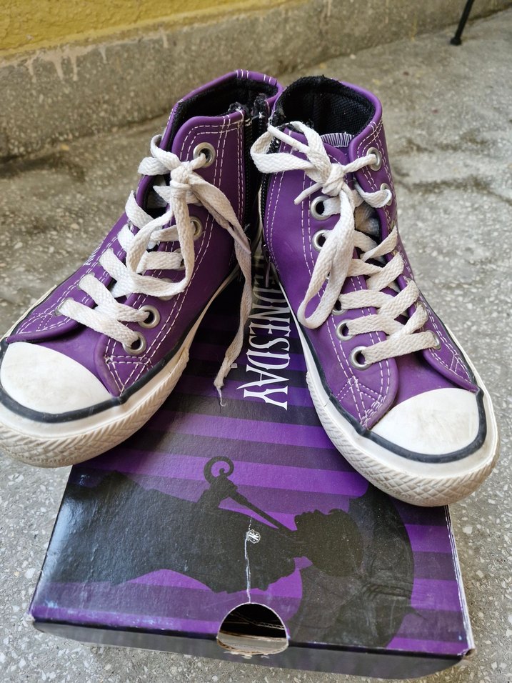 Mor  Bağcıklı Spor Ayakkabı #convers #flo - Görsel 3