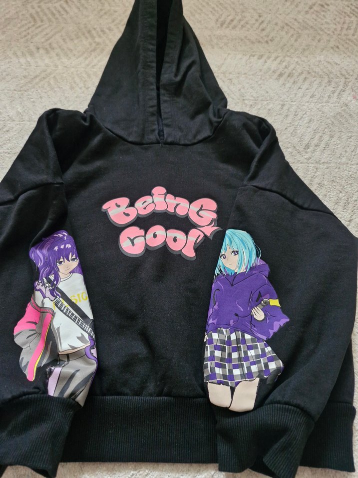 #kızcocuk #lcw Siyah Kapüşonlu Baskılı #Sweatshirt - Görsel 2